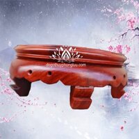 Kỷ tròn chân - Đế bát hương - Đôn tròn gỗ hương cao 9cm cỡ mặt từ 14cm đến30cm