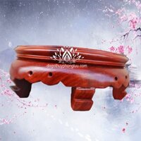 Kỷ tròn chân - Đế bát hương - Đôn tròn gỗ hương cao 9cm cỡ mặt từ 14cm đến30cm