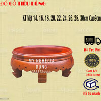 Kỷ tròn chân quỳ--Đôn tròn gỗ đế kê đồ trang trí nhà cửa gỗ hương