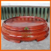Kỷ tròn - Đế bát hương - Đôn tròn gỗ hương - Đế Cóc gỗ cao 6cm mặt tròn từ 12,14,16,18,20,22,24,26,28,30