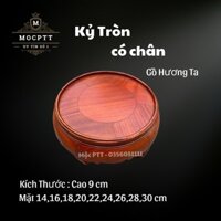 Kỷ Tròn , Đế Tượng , Đôn nhỏ gỗ Hương Ta Cao 9 cm , phòng thờ