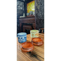 Kỷ Tròn , Đế Tượng , Đôn nhỏ gỗ Hương Ta Cao 6cm trang trí phòng khách , phòng làm việc , phòng thờ - ĐỒ GỖ HUYỀN PHÚC