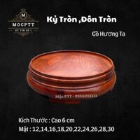 Kỷ Tròn , Đế Tượng , Đôn nhỏ gỗ Hương Ta Cao 6cm trang trí phòng khách , phòng thờ