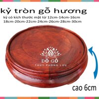 Kỷ tròn-Đôn tròn gỗ-Đế bát hương gỗ hương đế bát hương cao 6cm mặt 12,14,16,18,20,22,24,26,28,30