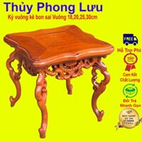 Kỷ vuông kê cây cảnh bonsai trang trí gỗ hương 18,20,22,25,30cm