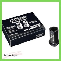 KYO-EI Kics Racing Nut Lock & 17HEX Nut Set 20pcs Black M12×P1.25 KRN3BK