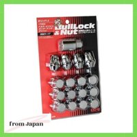 KYO-EI Kyoei Industries Bull Lock & Nut Bag 17HEX M12XP1.5 16pcs for 4H cars Chrome Plated 0601-17