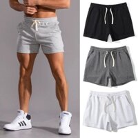 Kyushuad Quần Short Nam Hàn Quốc Đơn Giản Xu Hướng fashion Màu Trơn Cotton Thể Dục Chạy Bộ Huấn Luyện Co Giãn Quần Thể Thao Thường Ngày