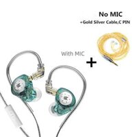 KZ EDX PRO 10 mm Mạch từ tính kép Drive Drive Tarphone Hifi Bass Bass Earbud Sport Tiếng ồn Tai nghe KZ ZSN PRO ZAS SK10 Màu Cyan Mic SG