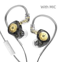 KZ EDX Pro Bass Tai nghe điện thoại Thể thao chạy có dây treo trong tai nghe tai nghe Stereo Tiếng ồn tai nghe tai nghe Mic Gamer Color Black Mic