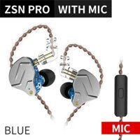 KZ ZSN PRO 1DD 1BA Công nghệ lai HIFI Kim loại Tai nghe In Ear Bass Earbud Sport Tai nghe khử tiếng ồn ZSN AS10 ZS10 PRO ZST Màu sắc xanh dương có mic