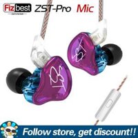 KZ ZST Pro Armature Dual Driver Earphone Detachable Cable In Ear Audio Monitors Noise Isolating HiFi Music Sports Earbuds 3.5mm In Ear Wired Music Earphones With Microphone for Iphone Xiaomi Huawei Phones MP4 MP3 Player