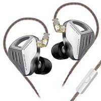 KZ ZVX có dây có dây điều hòa trong tai nghe tai nghe 3,5mm tai nghe tiếng ồn phát thanh cho trò chơi thể thao Người yêu âm nhạc Bạc với mic