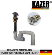 KZ7977 – BỘ XẢ LAVABO INOX 304 KAZER – CO P NHỰA CHỐNG MÙI – CÓ TRÀN