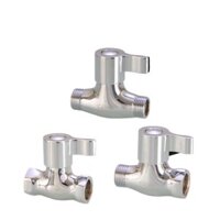 [Kzs] 20mm Dây ngoài bên trong Van thẳng 4 điểm Van góc bằng đồng thau Van lộ Van ống nước DN15 Dây bên trong đôi Công tắc dây ngoài đôi