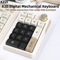 Kzzi K20 Không Dây 2.4g Bluetooth Kỹ Thuật Số Cơ Bàn Phím Số RGB Hot Swap Bé Gái Máy Tính Tài Chính Di Động