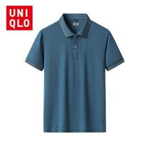 [L-6xl] Áo polo lụa băng mùa hè Uniqlo Áo sơ mi nam mới có ve áo ngắn tay nam POLO Áo sơ mi nam công sở Áo sơ mi nam thông thường