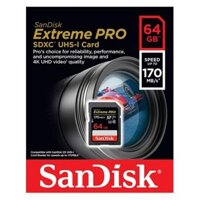 l? hàng nhanh Thẻ nhớ SDXC SanDisk Extreme Pro 64GB UHS-I U3 4K V30 170MB/s (Đen)