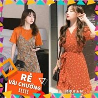 l Váy hoa nhí cam xinh hottrend k