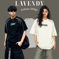 [L001] Áo thun girl phố LAVENDY chất cotton dày dặn, áo phông nam phong cách đường phố màu đen trắng