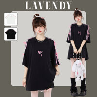 [L002] Áo girl phố LAVENDY áo phông nam nữ unisex local brand cổ tròn cotton màu đen trắng form rộng đẹp