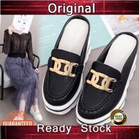 L13 Giày Nêm Hàn Quốc Nữ 8 cm Giày Cao Gót Slop Thanh Lịch Kasut Wanita Size 35-39