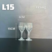 (L15 THÙNG 24) LY MICA (NHỰA) L15  TRANG TRÍ GIA TIÊN CƯỚI