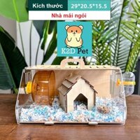 L18 Lồng mica kết hợp gỗ cho hamster