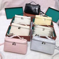 L19 Lớp Đầu Tiên Họa Tiết Cá Sấu Da Bò Túi gigi Cùng Phong Cách Hộp Cơm Trưa Túi Cầm Tay Đeo Vai Túi Nhỏ