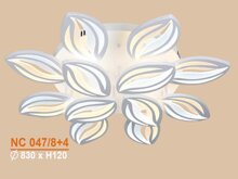 Đèn mâm - ốp trần pha lê NC-047/8+4