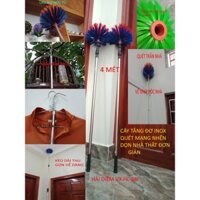 (l4m)CHỔI QUÉT MẠNG NHỆN,CÂY VỆ SINH TRẦN NHÀ ĐA NĂNG,ĐỒ LAU BỤI TRÊN CAO,SÀO MÓC ĐỒ,KÈM THEO ĐẦU MÓC VÀ BÔNG CHỔI