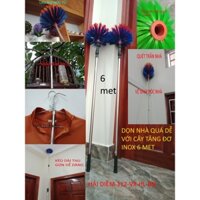 (l6m)CHỔI QUÉT MẠNG NHỆN.CÂY VỆ SINH TRẦN NHÀ,ĐỒ LAU BỤI TRÊN CAO,SÀO MÓC ĐỒ,KÈM THEO ĐẦU MÓC VÀ CHỔI