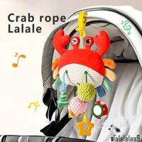 La-baby Xe Đẩy Đồ Chơi Cảm Giác Treo Đồ Chơi Động Vật Sang Trọng Dễ Thương Có Gương Lục Lạc