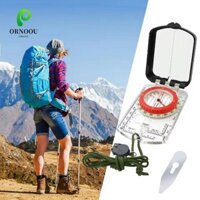 La bàn cắm trại ORNOOU, La bàn sinh tồn cắm trại có thể điều chỉnh nhẹ, phát sáng di động có đèn LED Vòng huỳnh quang chống nước La bàn đi bộ đường dài