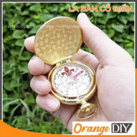 La bàn cổ điển có nắp bật thân kim loại xác định hướng  - Orange DIY