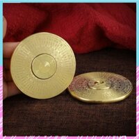 La bàn phong thủy bằng đông thau xoay 360 độ đường kính 8cm kèm đế