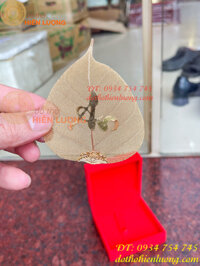 Lá Bồ Đề Chữ An Mạ Vàng 24K Ốp Lưng Điện Thoại