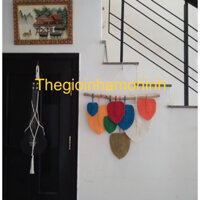 Lá bồ đề macrame có phun keo định hình