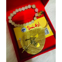 LÁ BỒ ĐỀ THẬT MẠ VÀNG 18K TẶNG LẮC TAY