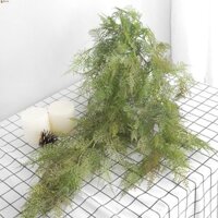 Lá cây xanh LEOTA, Cây dương xỉ treo nhân tạo thanh lịch bằng nhựa, Đạo cụ chụp ảnh Thực tế 90cm Cây treo giả Trang trí phòng khách
