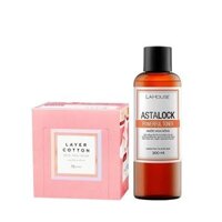 Lá House - Astalock Powerful Toner - 200ml và Bông tẩy trang Cotton Labo 5 lớp 70 miếng lớn-201079