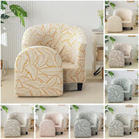 Lá Jacquard Đơn Nửa Câu Lạc Bộ Co Giãn Tròn Ghế Sofa Bao Bọc Ghế