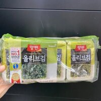 Lá Kim Tẩm Dầu Oliu Ăn Liền Dongwon Hàn Quốc Bịch 45G ( 5G x 9 Gói) /동원) 올리브김 식탁9P 5G*9EA