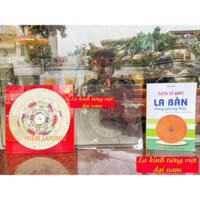 La Kinh Tiếng Việt Mẫu Mới Đại Nam Phong Thủy Kích Thước: 22x22cm - Khung Nhựa Màu Đỏ (Bao Gồm Sách Hướng Dẫn)