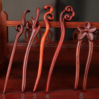 Lá Nhỏ Gỗ Đàn Hương Đỏ Gỗ Phượng Hoàng Lông Kẹp Tóc Nĩa Nữ Kẹp Tóc Đơn Giản Retro Kẹp Tóc Sinh Nhật Quà Tặng Ngày Lễ Tình Nhân