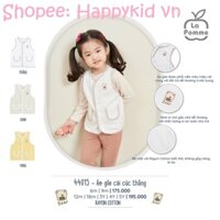 [LA POMME] 5Y Áo Gile cho bé gái LA POMME viền màu túi đôi 44015