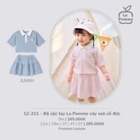 La Pomme SS25Bộ cộc tay La Pomme váy xoè cổ đức 9m-5y