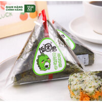 Lá rong biển cuộn cơm tam giác - lá rong biển làm onigiri (có sẵn film wrap) - gói 100 lá - Nhatan chaewoo