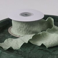 Lá Sen Ren Xếp Ly Ruy Băng Hoa Màu Phối Ren Túi Quà Tặng Trang Trí Tự Làm Handmade Co Giãn Quạ Đuôi Sợi 4cm20250303