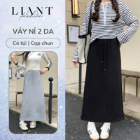 [LA17] Chân váy nỉ dài chữ A LIANT, chân váy mùa đông dáng dài chữ A, suông đơn giản tôn dáng đi học đi làm đi chơi